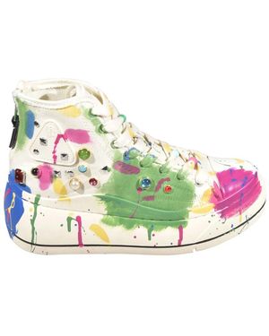 R13 Schoenen ,Veelkleurig ,Kurt High-Top Sneaker - Groen