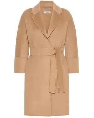 Max Mara Korte Dubbelzijdig Woljasje - Naturel