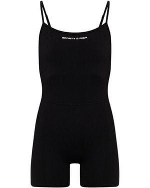 Sporty & Rich Playsuits - Black