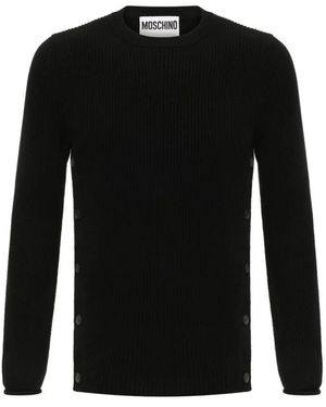 Moschino Round-Neck Knitwear - Black