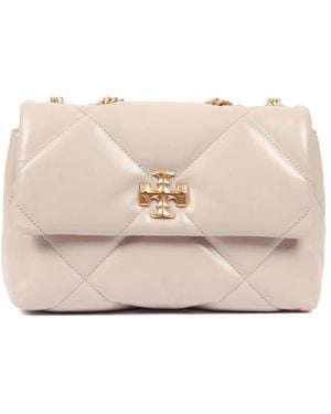 Tory Burch Kira Diamond Quilted Schoudertas - Naturel