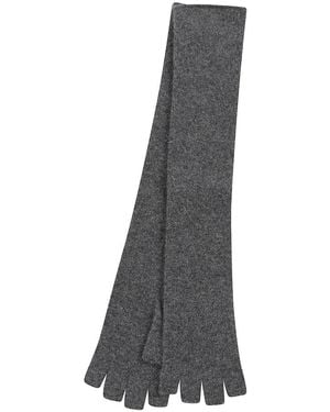Drumohr Lange Fingerlose Handschuhe - Grau
