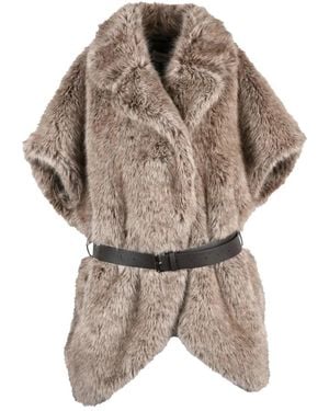 P.A.R.O.S.H. Jassen ,Polyester Smanicato Vest - Naturel