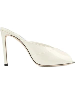 Jimmy Choo Brigitte Mule 100 Pat - Weiß