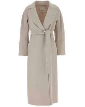 Max Mara Belted Coats - Natural