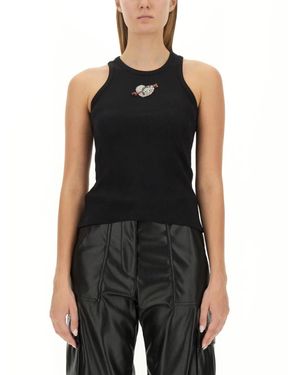 MSGM Sleeveless Tops - Black