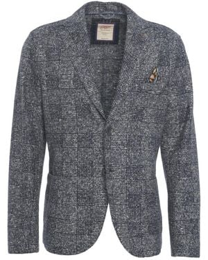 Bob Elegante Blauwe Blazer Voor Mannen - Grijs