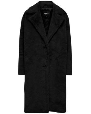 ONLY Abrigo De Piel Sintética Onlrikke Vida, Mujer, Talla - Negro