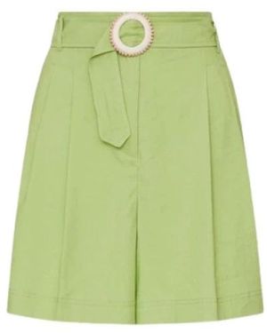 Marella Korte Broeken ,Groen ,Katoen Cascata Shorts