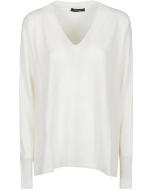 Aragona V-Neck Knitwear - Blanco