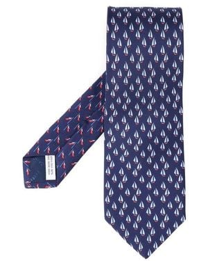 Ferragamo Catamarano Krawatte - Blau