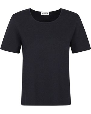 P.A.R.O.S.H. Tops ,Blauw ,Roma T-Shirt - Zwart