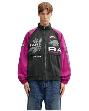 by Parra Owl Meets Rat Racing Jacket - Rot