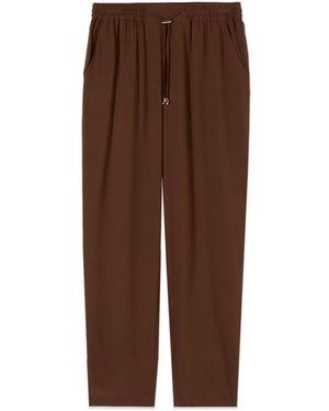 Oltre Cropped Trousers - Marrón