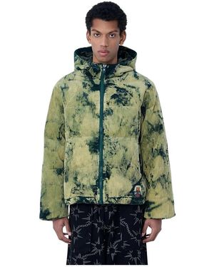 Brain Dead Jassen ,Groen ,Katoen Corduroy Jas Met Capuchon