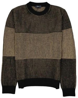 Herno Truien & Vesten ,Blauw ,Wol Wollen Sweatshirt Met Ribgebreide Boorden - Groen