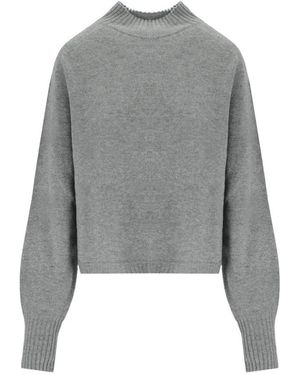 Twinset Truien & Vesten ,Grijs ,Wol Turtleneck Trui