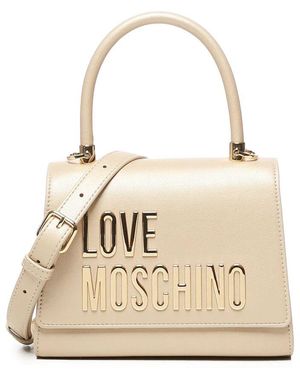 Love Moschino Runde Henkel Umhängetasche - Natur