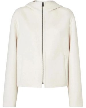 Fendi Blouson Ff Dubbel Wol - Wit
