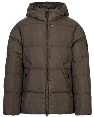 Stone Island All-Weather Cotton Canvas Ghost Hooded Jacket - Groen