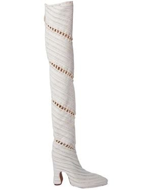 Isa Boulder Over-Knee Boots - Bianco