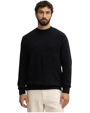 Barbour Casey Rundhals-Pullover Im Zopfmuster - Schwarz