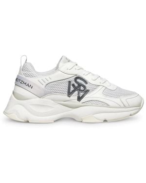 Stuart Weitzman Schoenen ,Grijs ,Leer Sw Trainer - Wit