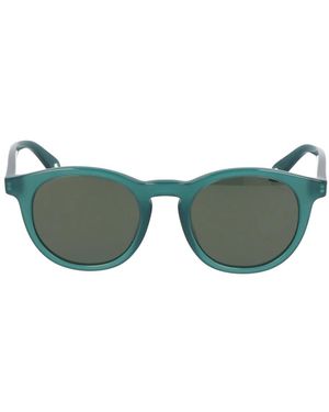 Armani Runde Sonnenbrille Mit Azetatrahmen - Grün