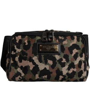 Dolce & Gabbana Leopard Dg Logo Gürtel Bauchtasche - Schwarz