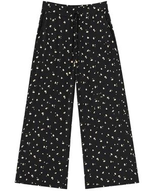 Max Mara Broeken ,Zwart ,Polyester Veliero Broek - Grijs