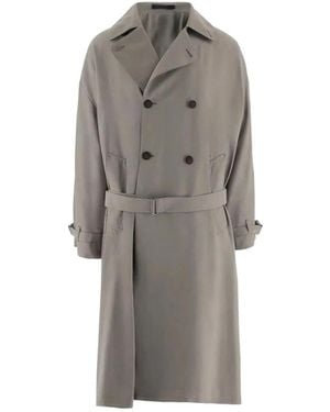 Giorgio Armani Trench Doppiopetto Over - Grijs