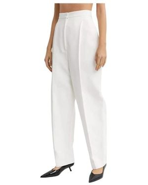 KHAITE Straight Trousers - White