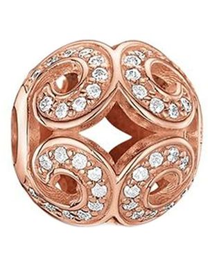 Thomas Sabo Glitzernder wellen-bead-charm-anhänger - Pink