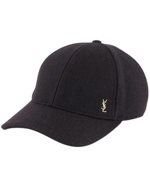 Saint Laurent Wool Cap Casquette - Blau