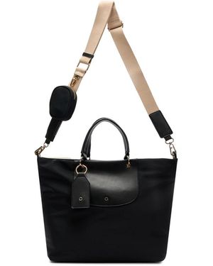 Oltre Tassen ,Zwart ,Nylon Nylon Shopper Bag Met Voorvak