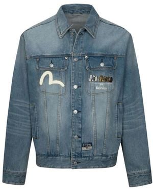 Evisu Denim Jackets - Blue