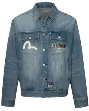Evisu Denim Jackets - Blue