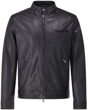 Gimo's Klassische Lederjacke - Grau