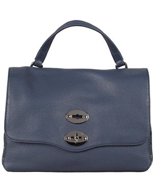 Zanellato Blauwe Studded Flap Tas