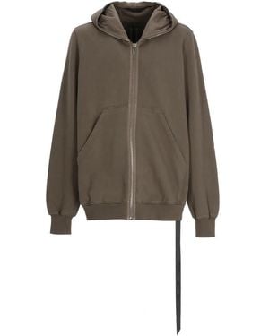 Rick Owens Hoodies & Sweatvesten ,Bruin ,Katoen Drkshdw Zip-Up Hoodie
