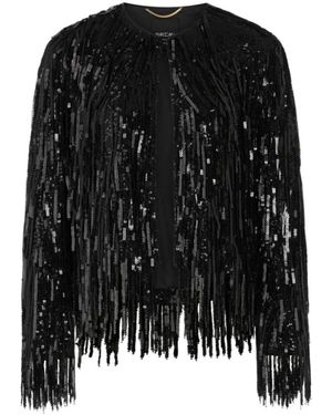 Marc Cain Jassen ,Zwart ,Polyester Sequin Jacket