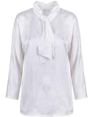 Jucca Overhemden ,Wit ,Blouse - Blauw