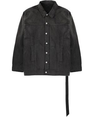Rick Owens Denim Jackets - Black