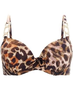 Guess Badmode ,Bruin ,Verstelbare Bikini Top - Naturel