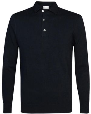 Profuomo Tops ,Blauw ,Katoen Luxury Basic One Piece Polo