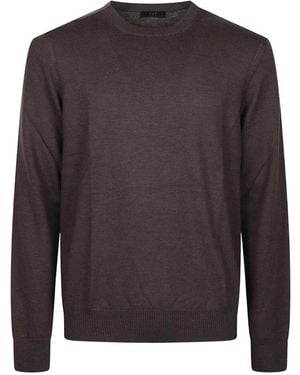 Fay Round-Neck Knitwear - Marron