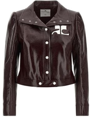 Courreges Reedition Vinyl Jas - Bruin