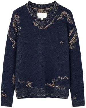 Maison Margiela V-Neck Knitwear - Azul