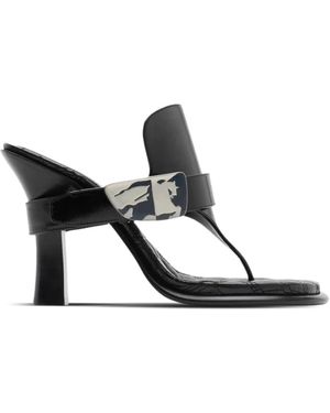 Burberry Heeled Mules - Nero