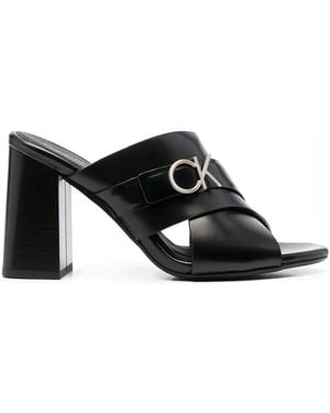 Calvin Klein Heeled Mules - Black